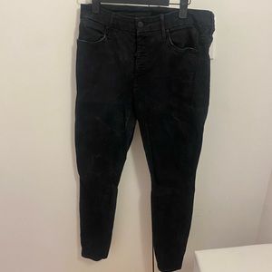 Mother black / grey skinny jeans with black buckles